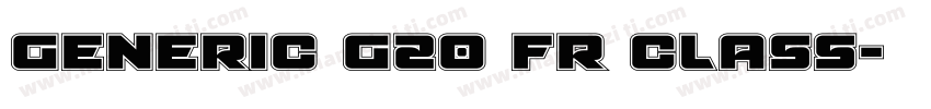 Generic G20 FR class字体转换